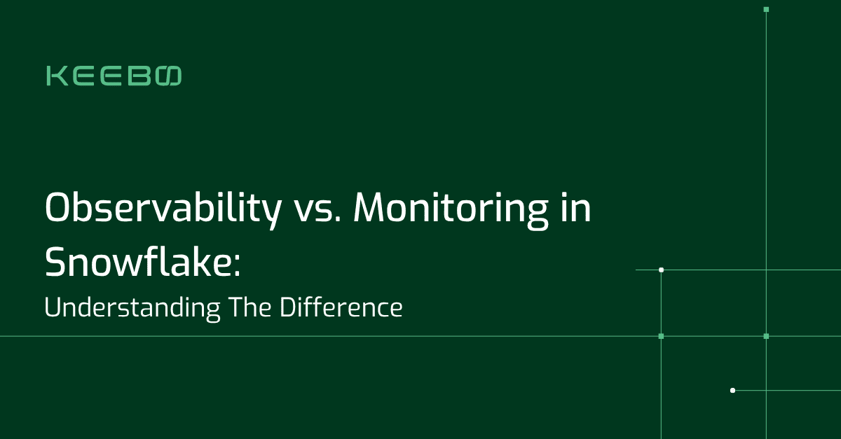 Observability vs. Monitoring in Snowflake: Understanding the Difference