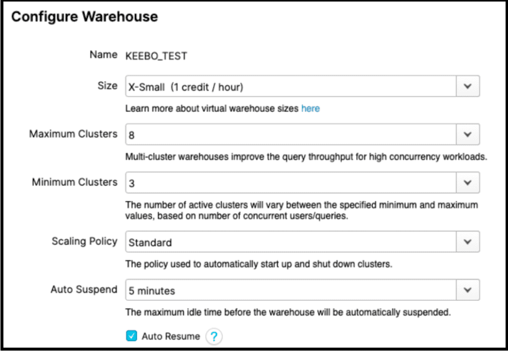 Keebo | Snowflake Optimization Part 3: Warehouse Settings