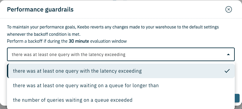 Keebo performance guardrails