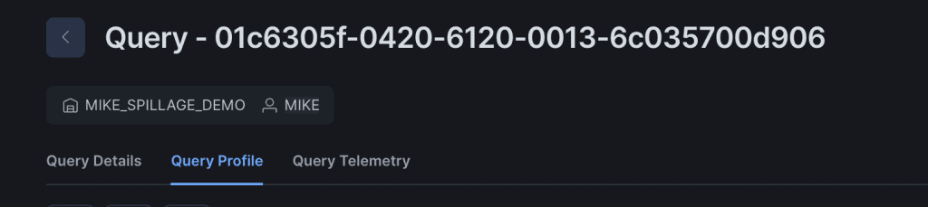 Keebo | Snowflake Query Profile: An Autopsy for Slow Queries Snowflake Query Profile tab screenshot.